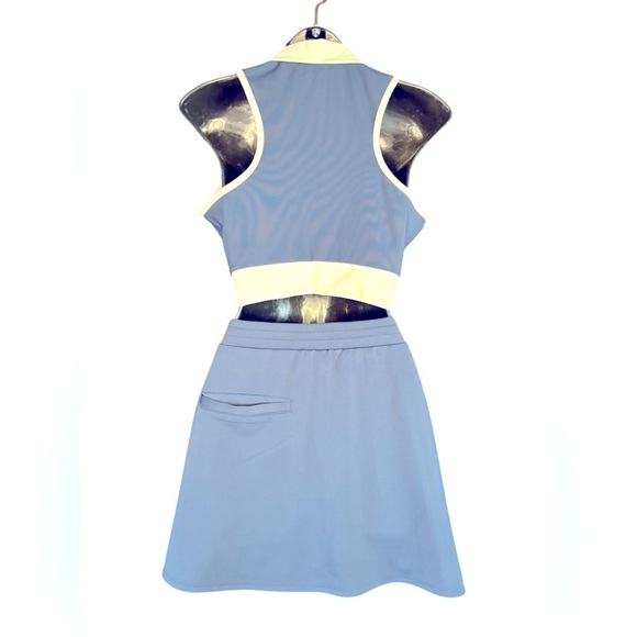 Sincerely Jules Active navy blue white Trim Tennis Golf top & Skort  set Large - Picture 2 of 9